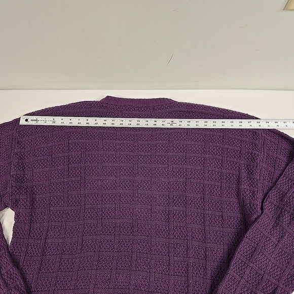 Vintage 90s Eddie Bauer Cable Knit Sweater Mens XL Tall Fisherman Crewneck - Picture 8 of 11